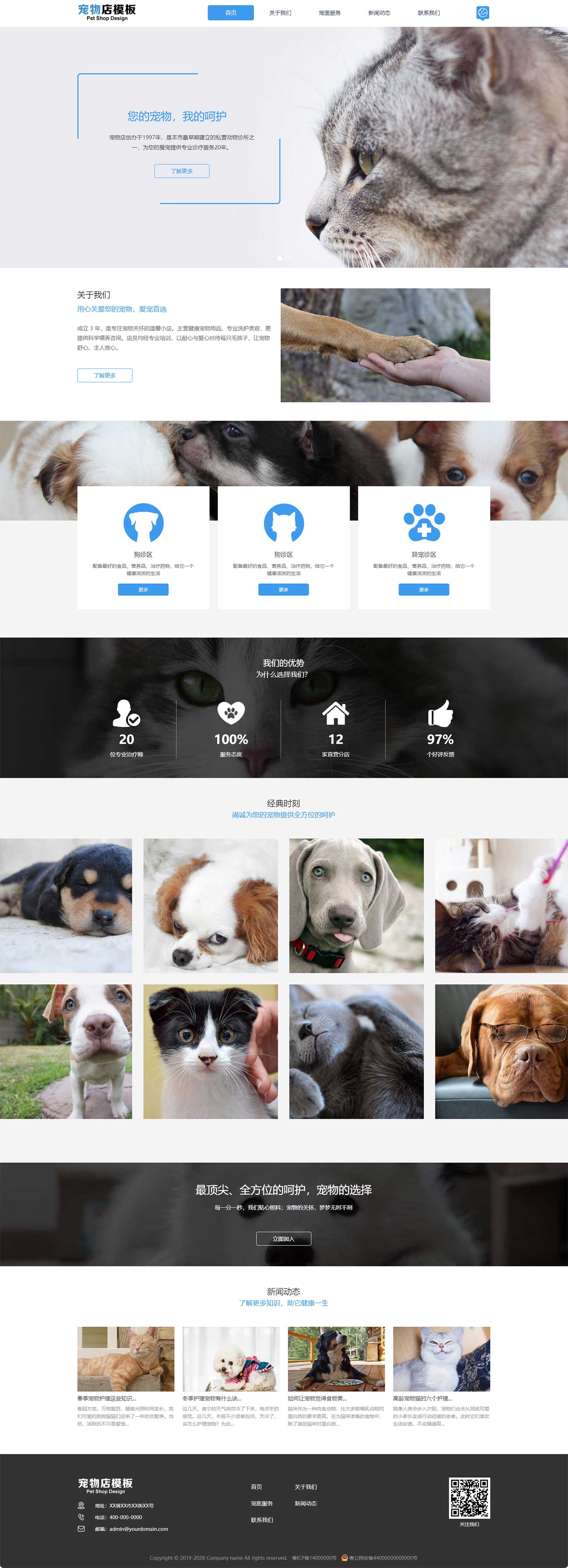 宠物店展示模板